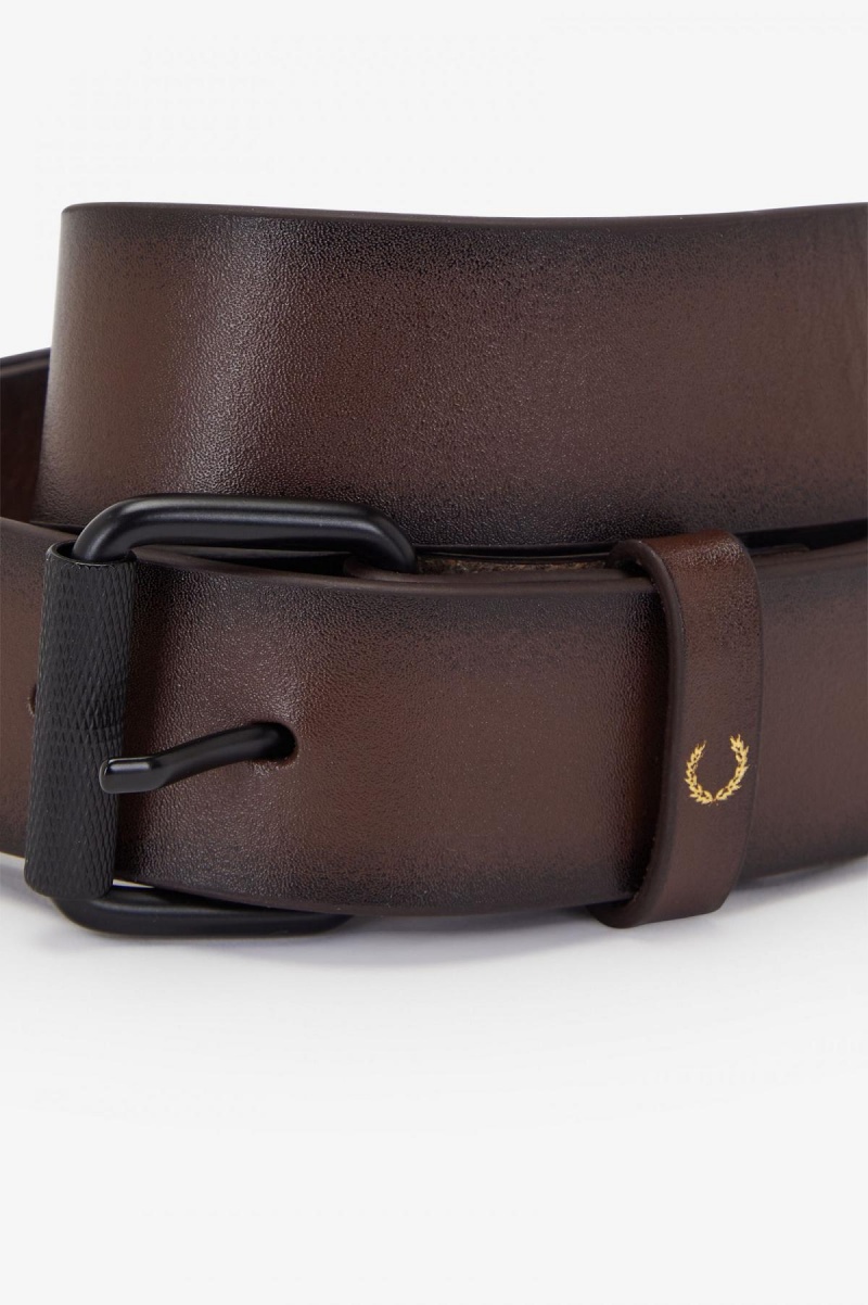 Fred Perry Burnished Lær Belte Accessories Burnt Tobacco | NOXMI74781