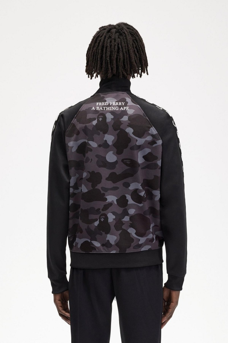 Fred Perry Camouflage Panel Treningsjakke Herre Svarte | ZNONQ66853