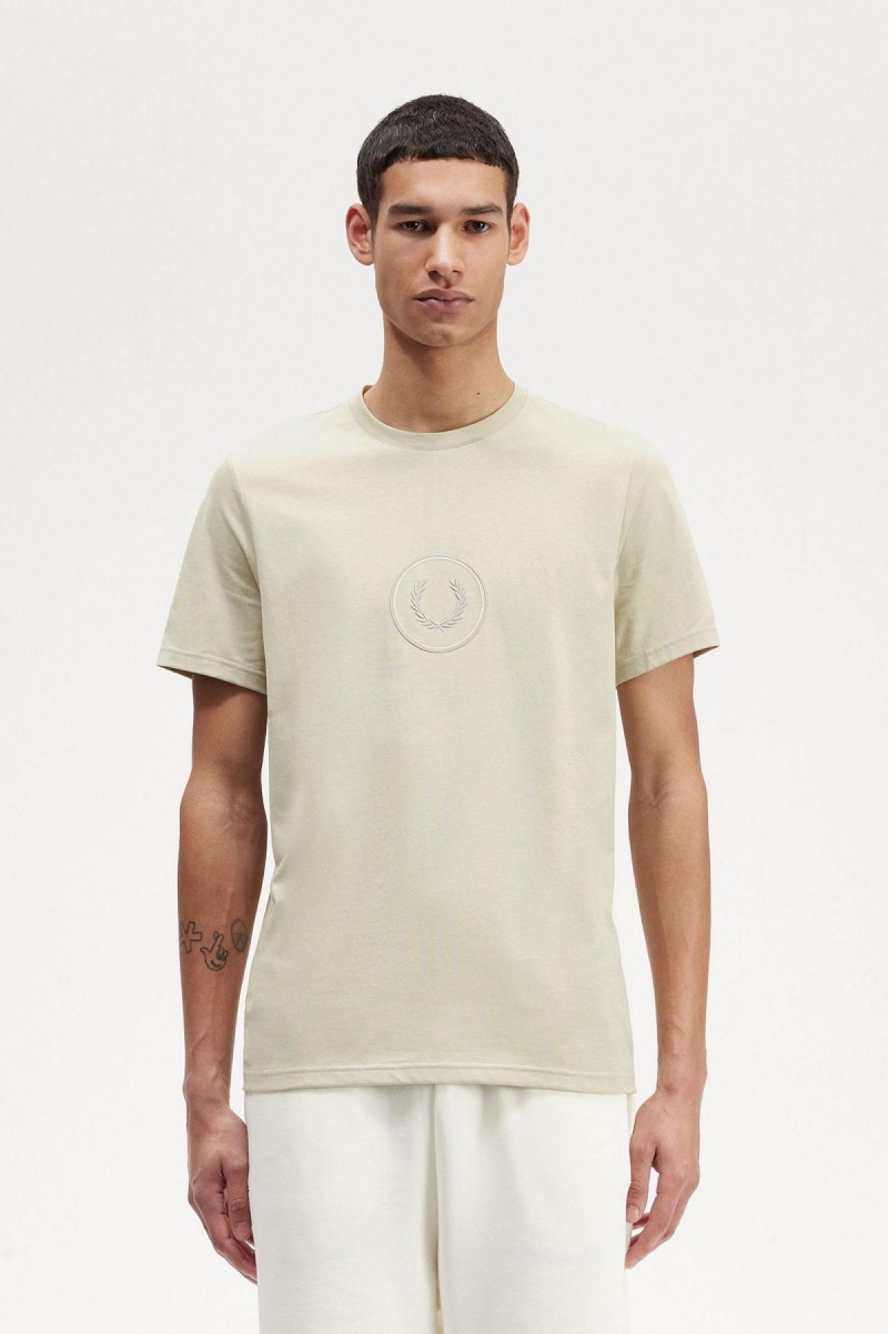 Fred Perry Circle Branding T-skjorte Herre Lyse | ANOWC57880