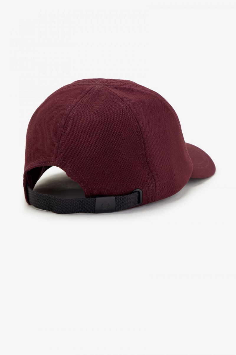 Fred Perry Classic Piqué Cap Accessories Oxblood / Shaded Stone | FNOUI30391