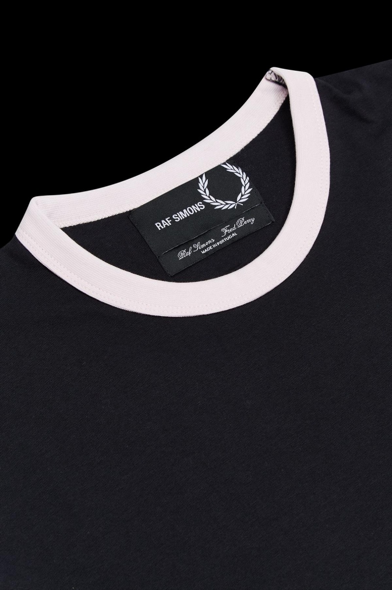 Fred Perry Contrast Trim T-skjorte Herre Svarte | DNOKV70621