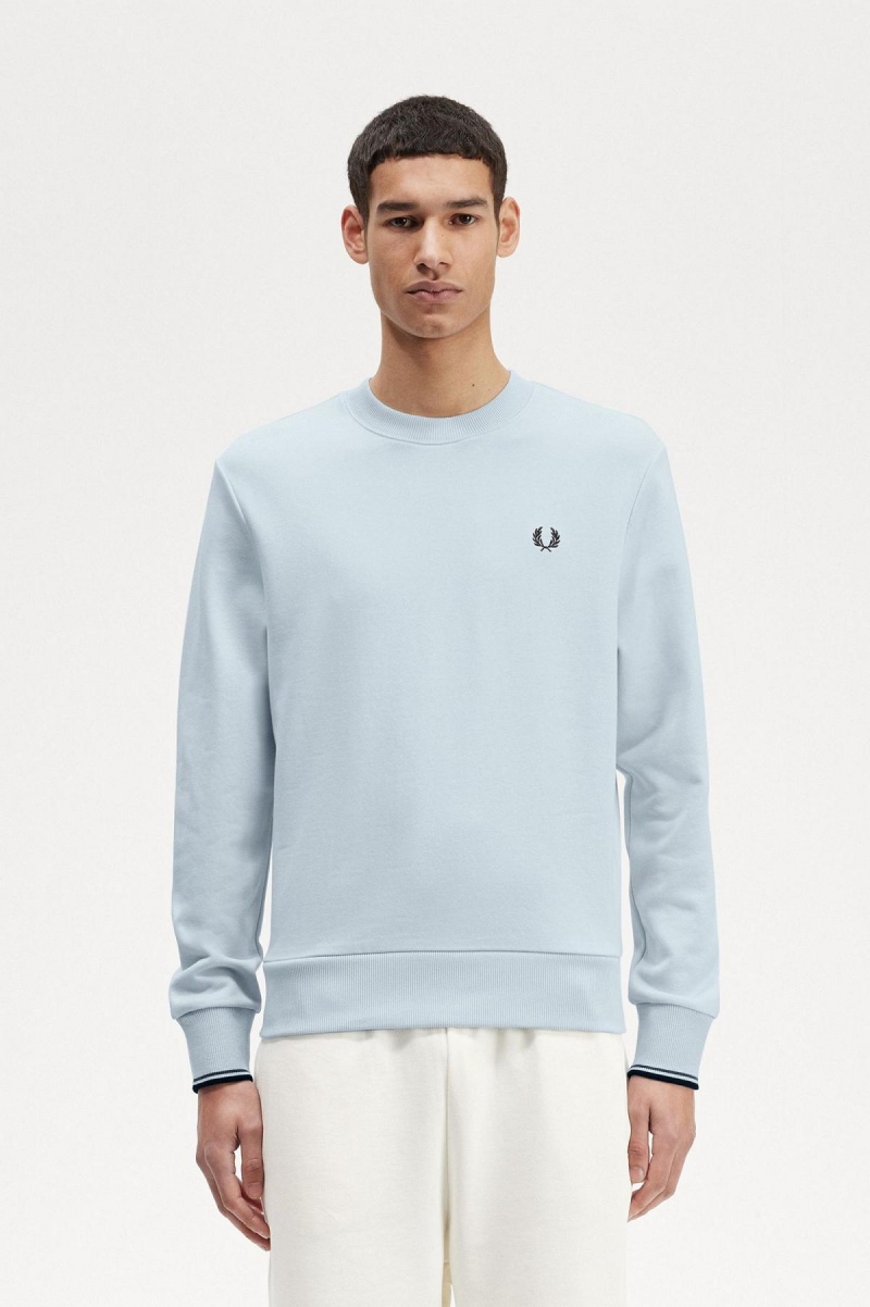 Fred Perry Crew Neck Gensere Herre Lyse | NOJKU72316