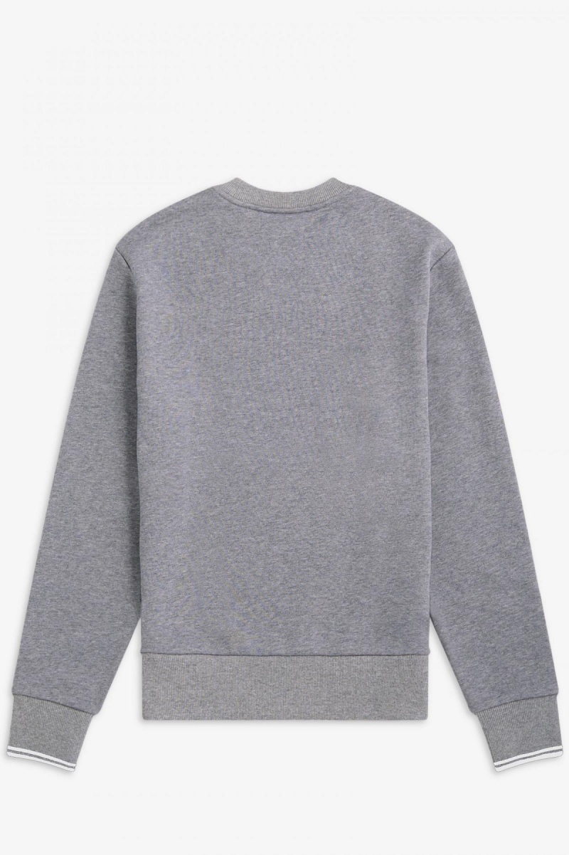 Fred Perry Crew Neck Gensere Herre Steel Marl | MNOFT91994