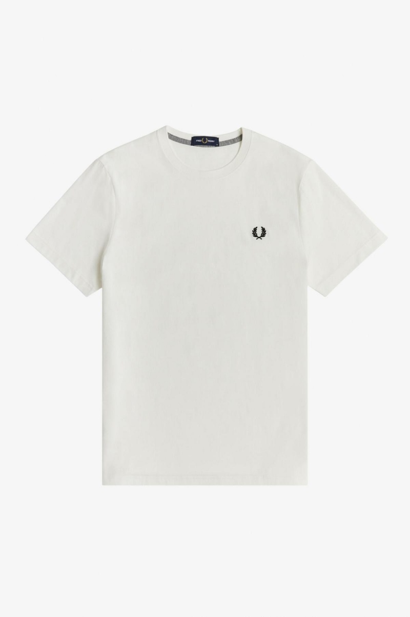 Fred Perry Crew Neck T-skjorte Herre Hvite | NOCVG91035