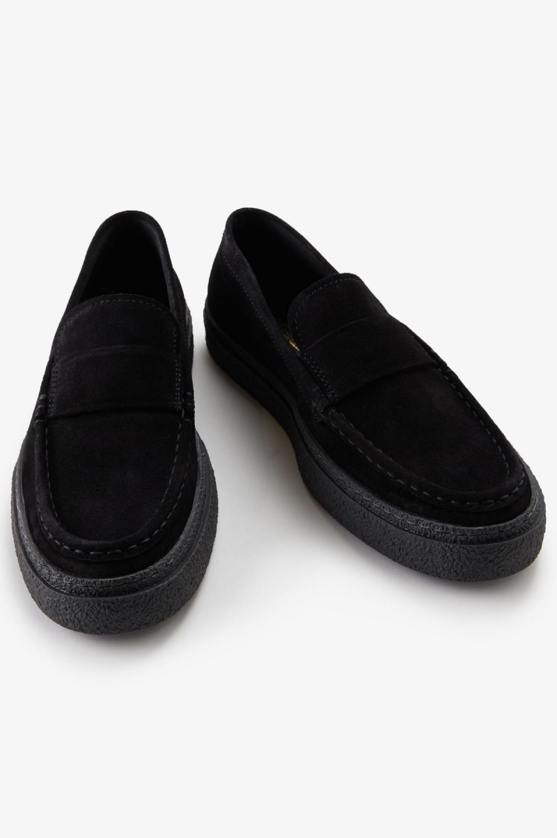 Fred Perry Dawson Loafer Sko Herre Svarte | SNONY68114