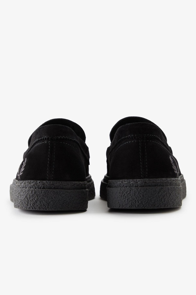 Fred Perry Dawson Loafer Sko Herre Svarte | SNONY68114