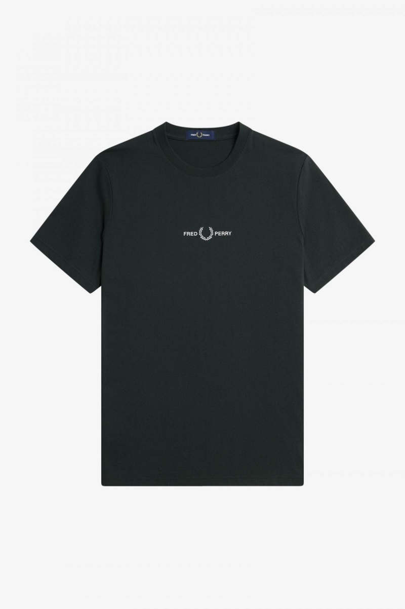 Fred Perry Embroidered T-skjorte Herre Grønn | NONZX35536