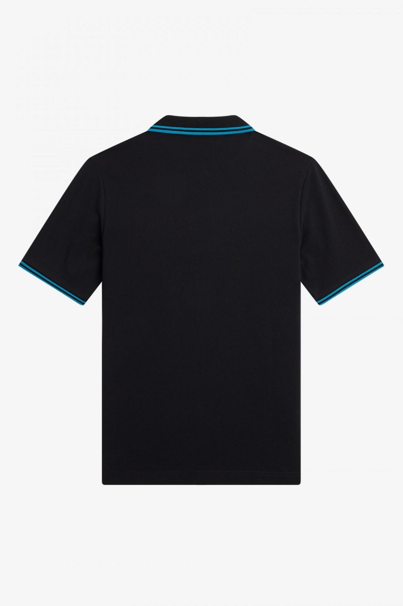 Fred Perry G3600 Fred Perry Shirt Dame Svarte Blå Blå | FNOHY67731