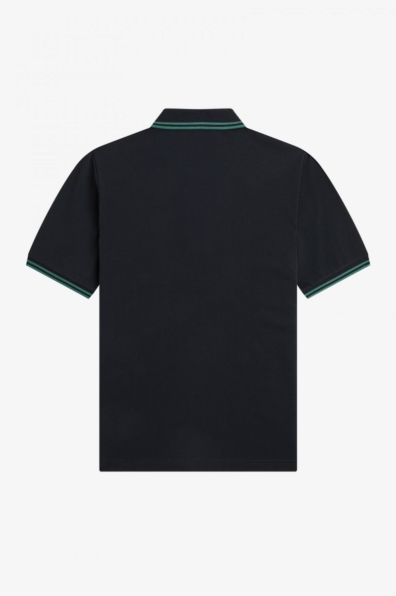 Fred Perry G3600 Fred Perry Shirt Dame Svarte Dyp Mint Dyp Mint | PNOQX77842