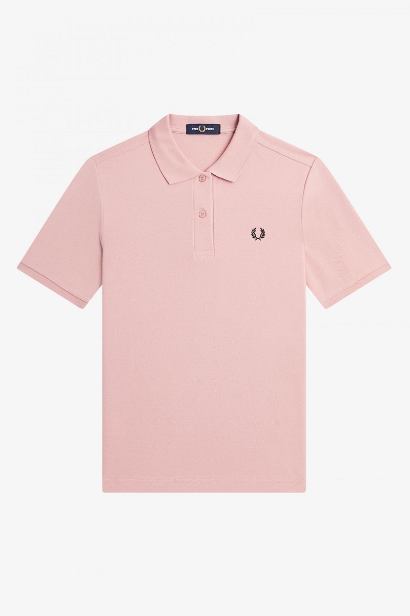 Fred Perry G6000 Fred Perry Shirt Dame Rosa Rosa Svarte | ENOVG22409