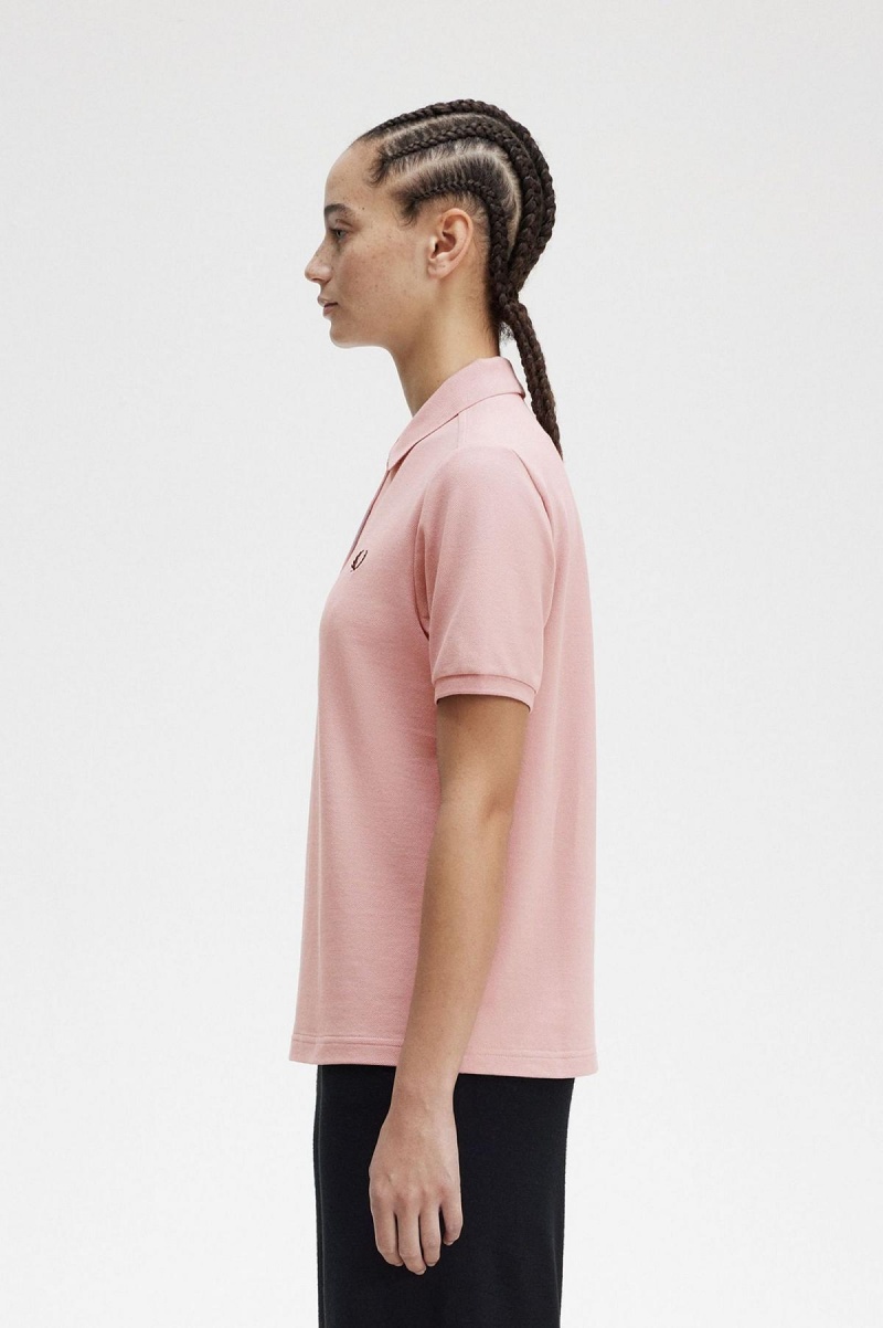 Fred Perry G6000 Fred Perry Shirt Dame Rosa Rosa Svarte | ENOVG22409