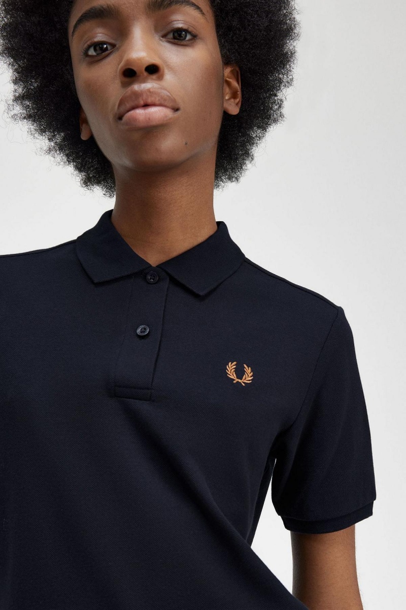 Fred Perry G6000 T-skjorte Dame Marineblå | NOZDE35829