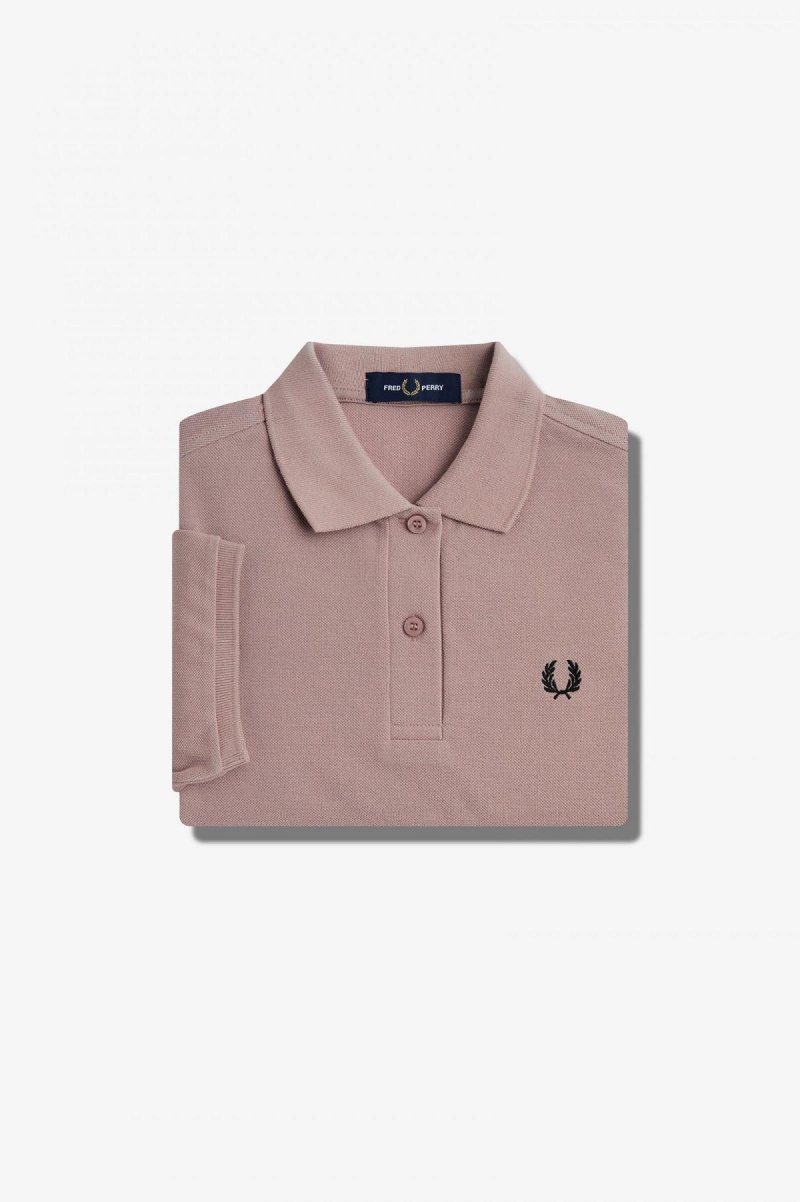 Fred Perry G6000 T-skjorte Dame Mørke Rosa Svarte | GNOUC55429