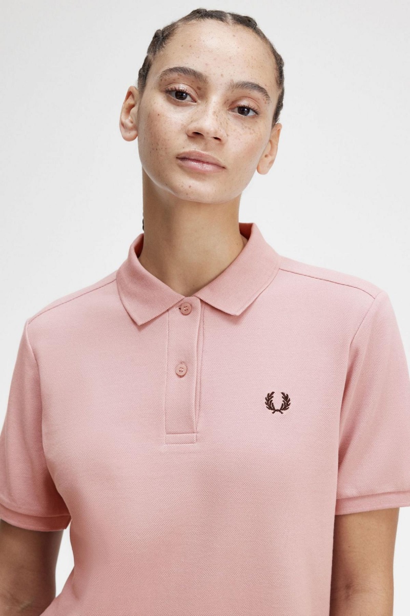 Fred Perry G6000 T-skjorte Dame Rosa Rosa Svarte | NOEGJ99090