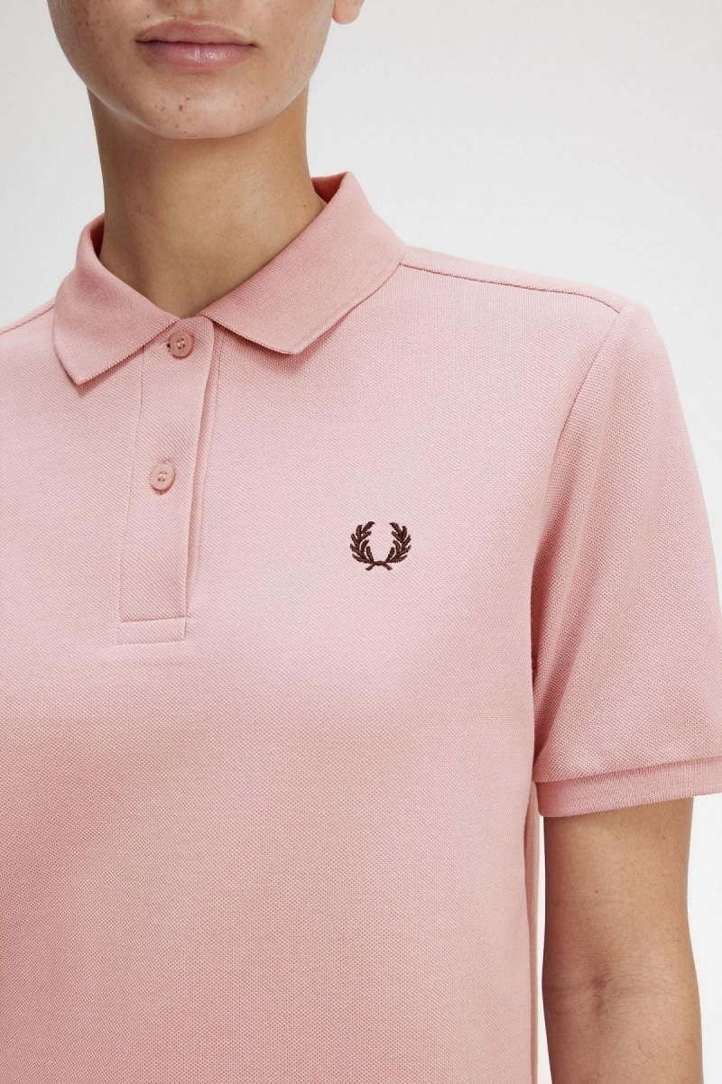 Fred Perry G6000 T-skjorte Dame Rosa Rosa Svarte | NOEGJ99090