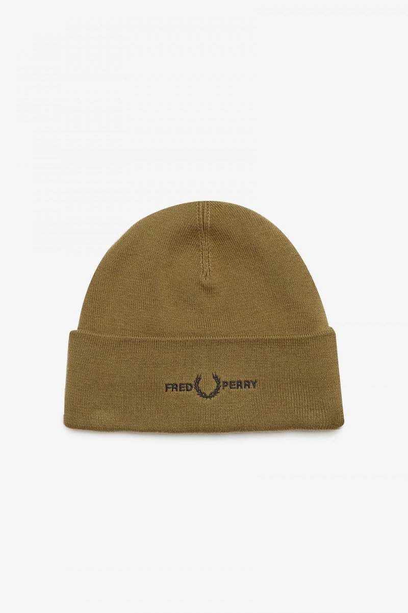 Fred Perry Grafiske Beanie Accessories Shaded Stone | QNOWA69780