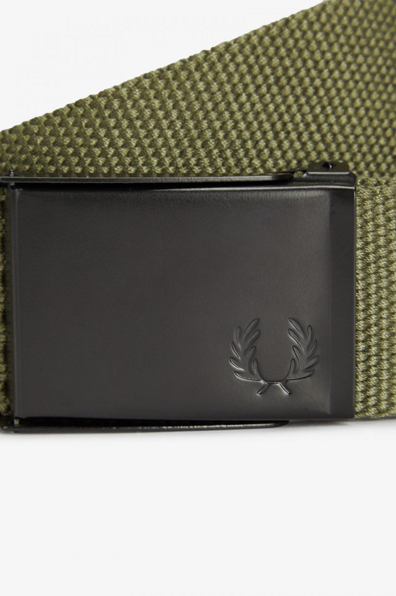 Fred Perry Grafiske Branded Webbing Belte Accessories Grønn | ANODF47916