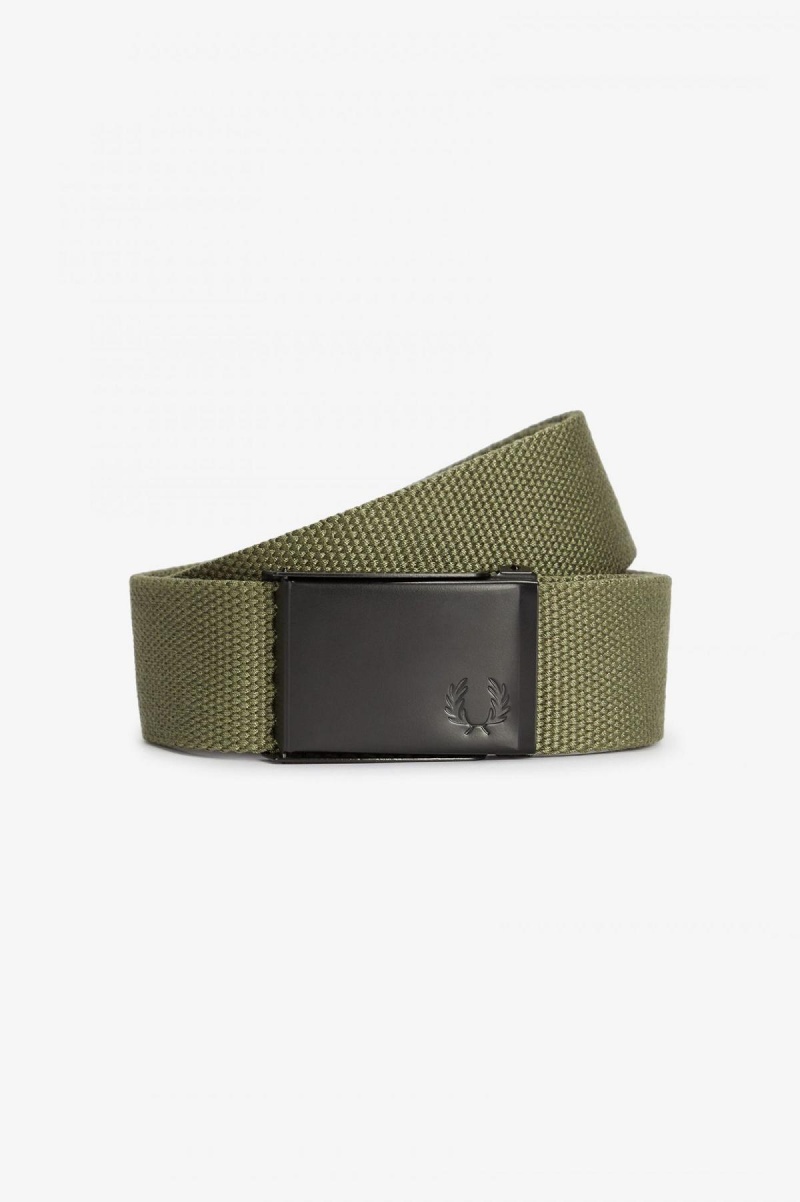 Fred Perry Grafiske Branded Webbing Belte Accessories Grønn | ANODF47916