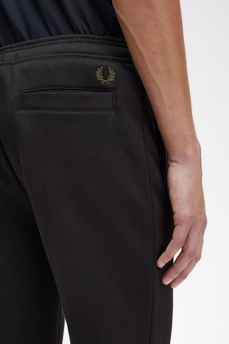 Fred Perry Grafiske Branding Sweatpants Bukser Herre Svarte | NONEJ87885