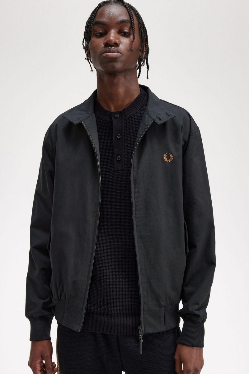 Fred Perry Harrington Frakker Herre Svarte | NOJZR89819