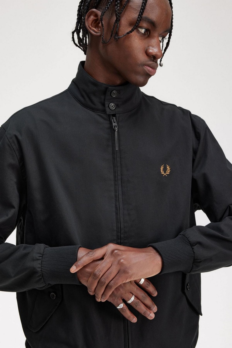 Fred Perry Harrington Frakker Herre Svarte | NOJZR89819