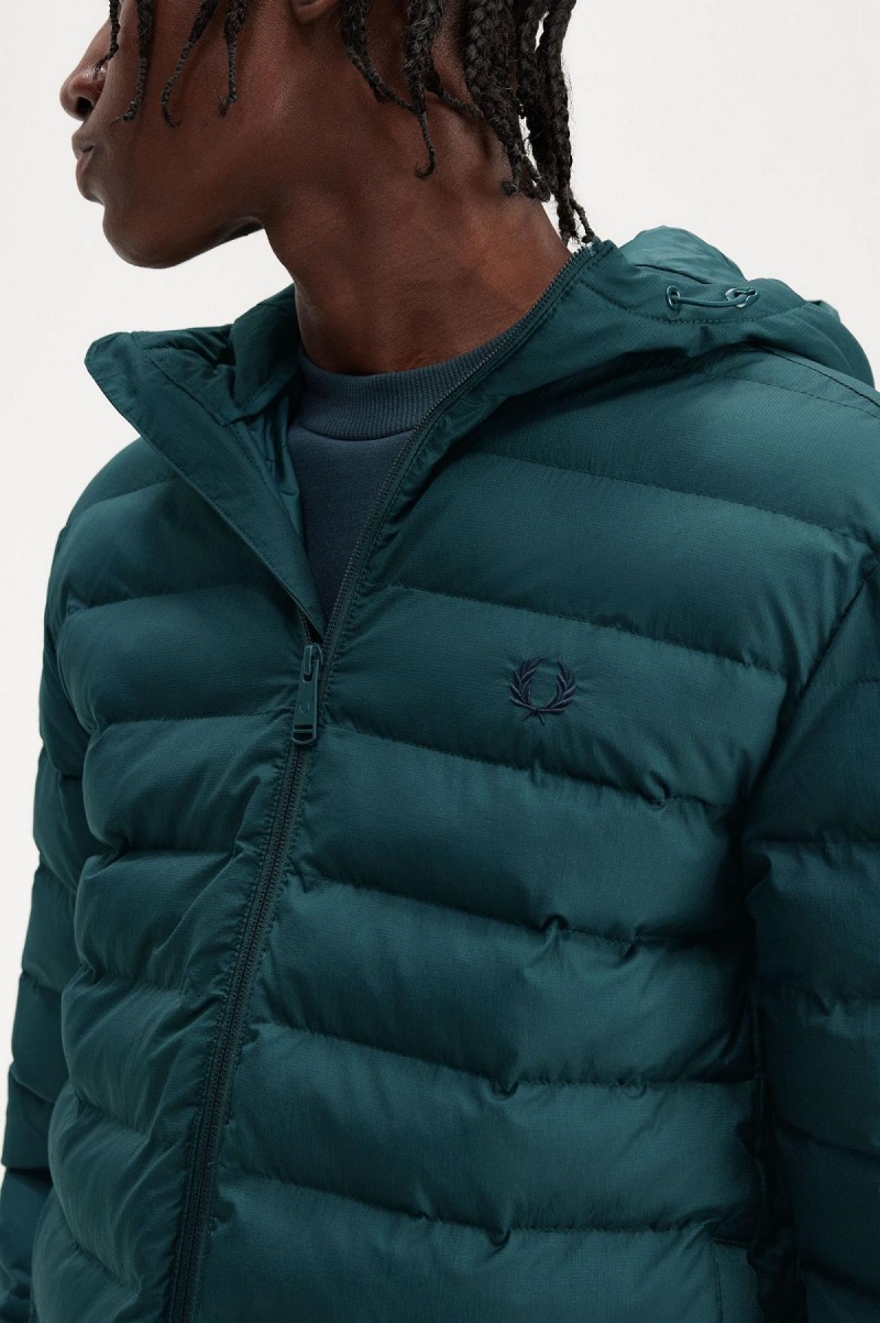 Fred Perry Hette Insulated Frakker Herre Blå | NOJZR76496