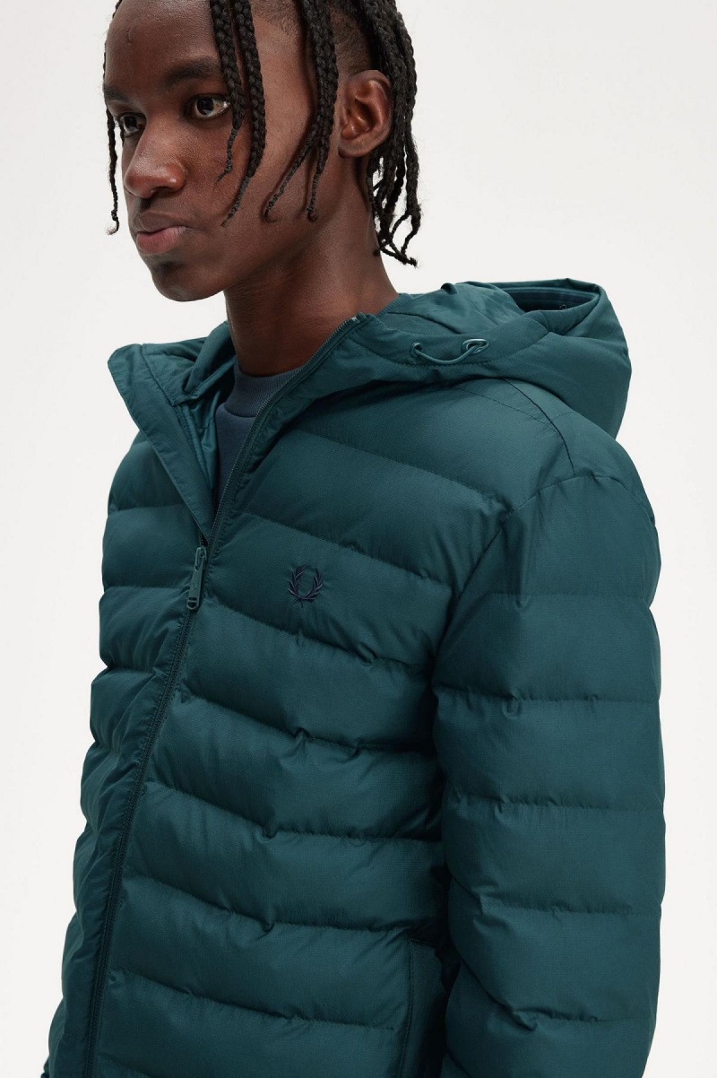 Fred Perry Hette Insulated Frakker Herre Blå | NOJZR76496