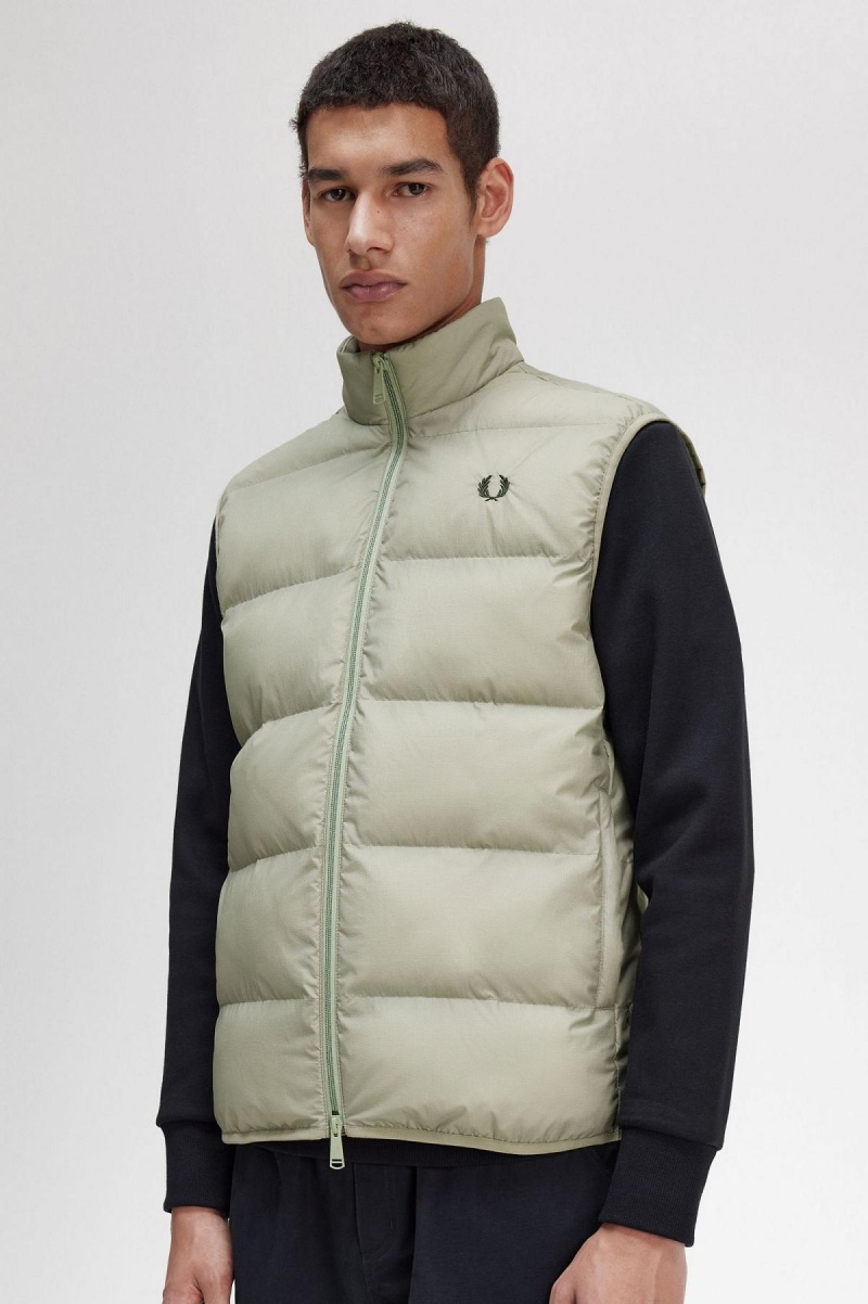 Fred Perry Insulated Gilet Frakker Herre Seagrass | FNOUI96297