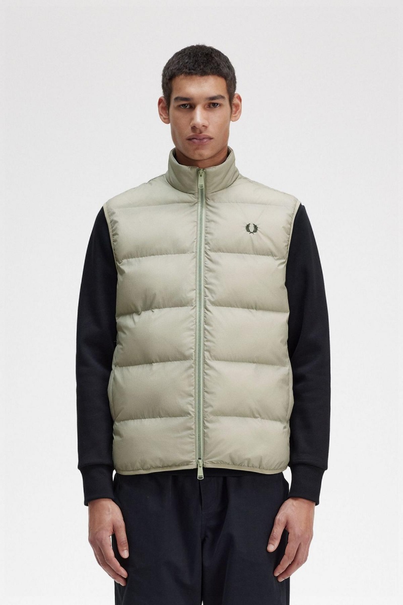 Fred Perry Insulated Gilet Frakker Herre Seagrass | FNOUI96297