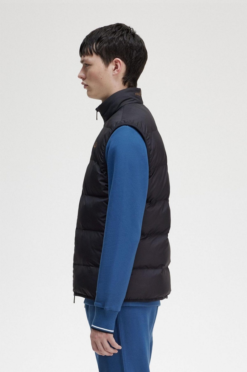 Fred Perry Insulated Gilet Frakker Herre Svarte | FNOHY13923