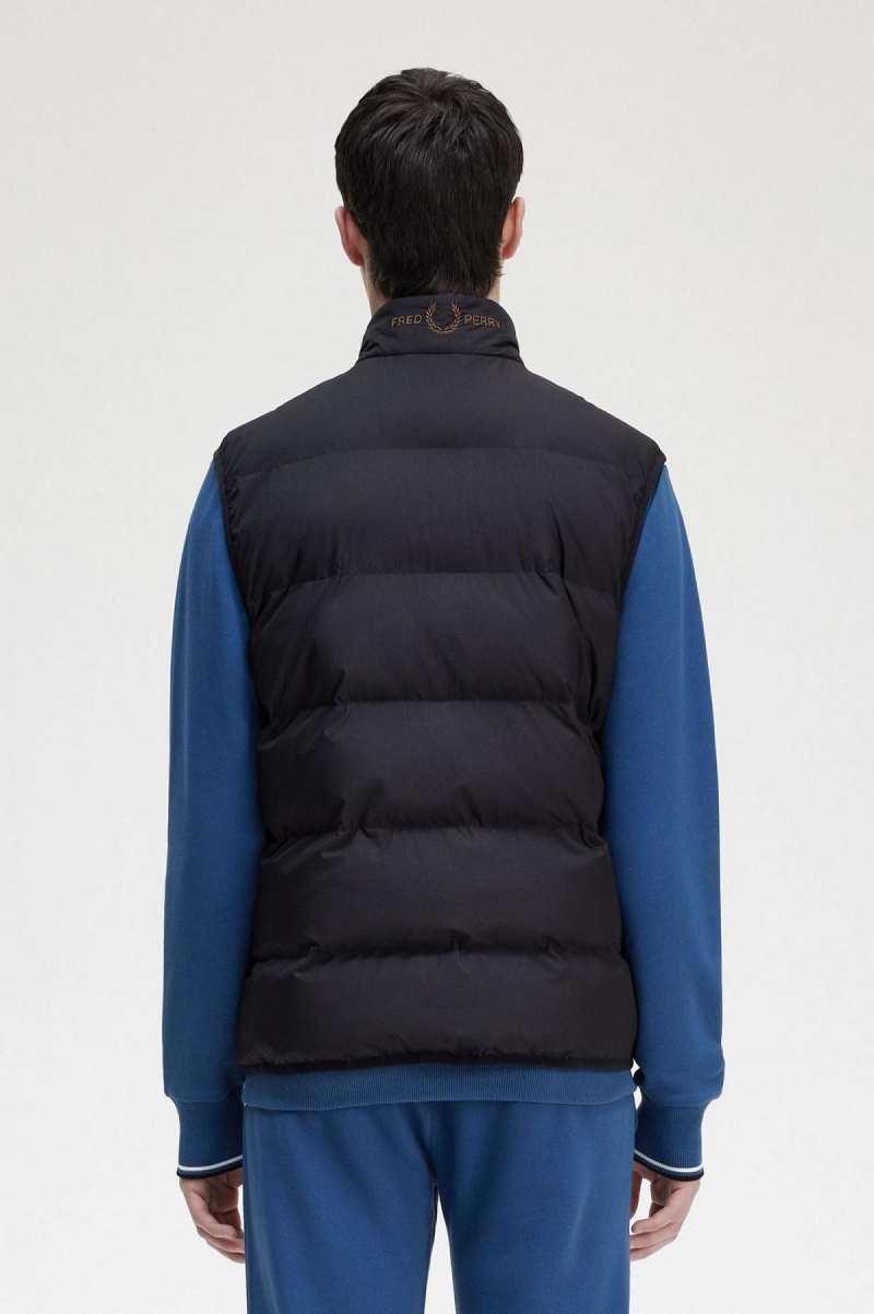 Fred Perry Insulated Gilet Frakker Herre Svarte | FNOHY13923