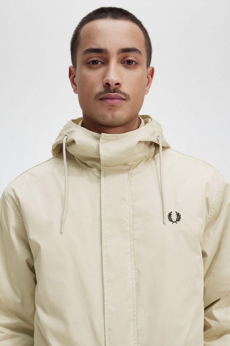 Fred Perry Kort Polstret Parka Frakker Herre Lyse | NOJVR85422