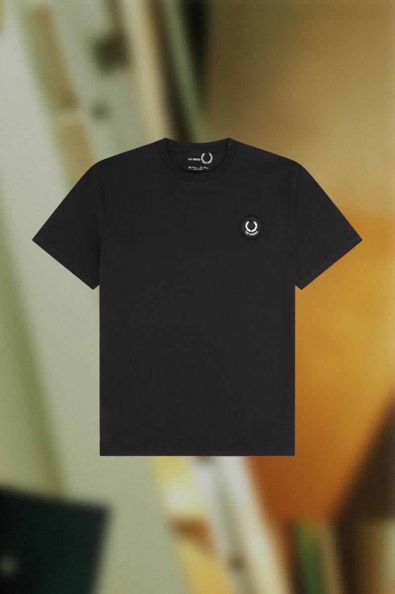 Fred Perry Laurel Wreath Detail T-skjorte Herre Svarte | NODYB82704