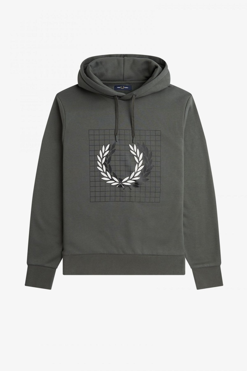 Fred Perry Laurel Wreath Grid Hette Gensere Herre Grønn | NOJVR51879