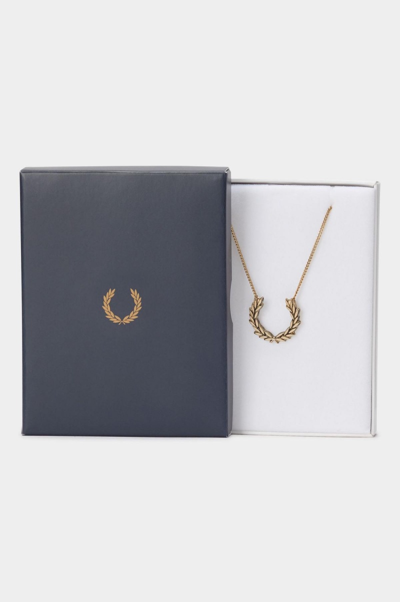 Fred Perry Laurel Wreath Necklace Smykker Accessories Gull | BNOSO63873