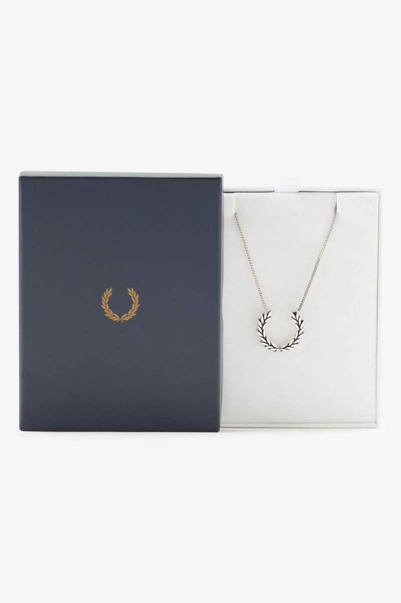 Fred Perry Laurel Wreath Necklace Smykker Accessories Sølv | TNOPQ38594