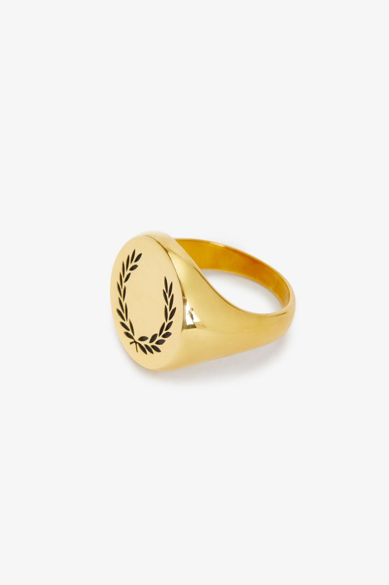 Fred Perry Laurel Wreath Ring Smykker Accessories Gull | NOXMI98338