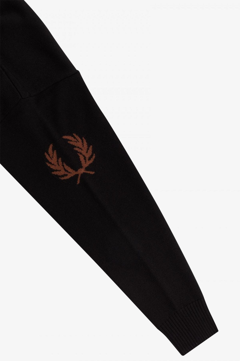 Fred Perry Laurel Wreath Strikket Kjole Dame Svarte | PNOER28961