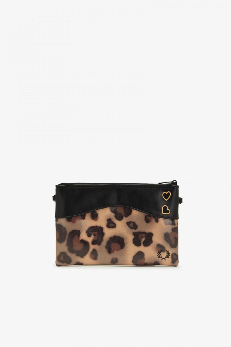 Fred Perry Leopard Print Side Veske Accessories Leopard | NOZPD96742