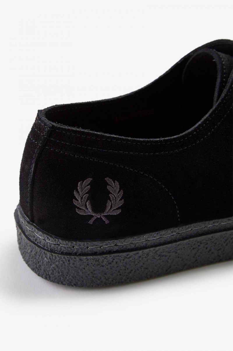 Fred Perry Linden Sko Herre Svarte | NODFL69567