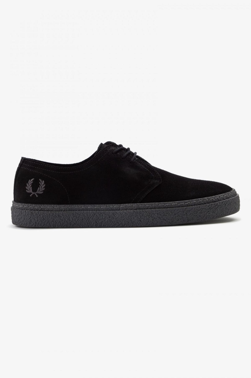 Fred Perry Linden Sko Herre Svarte | NODFL69567