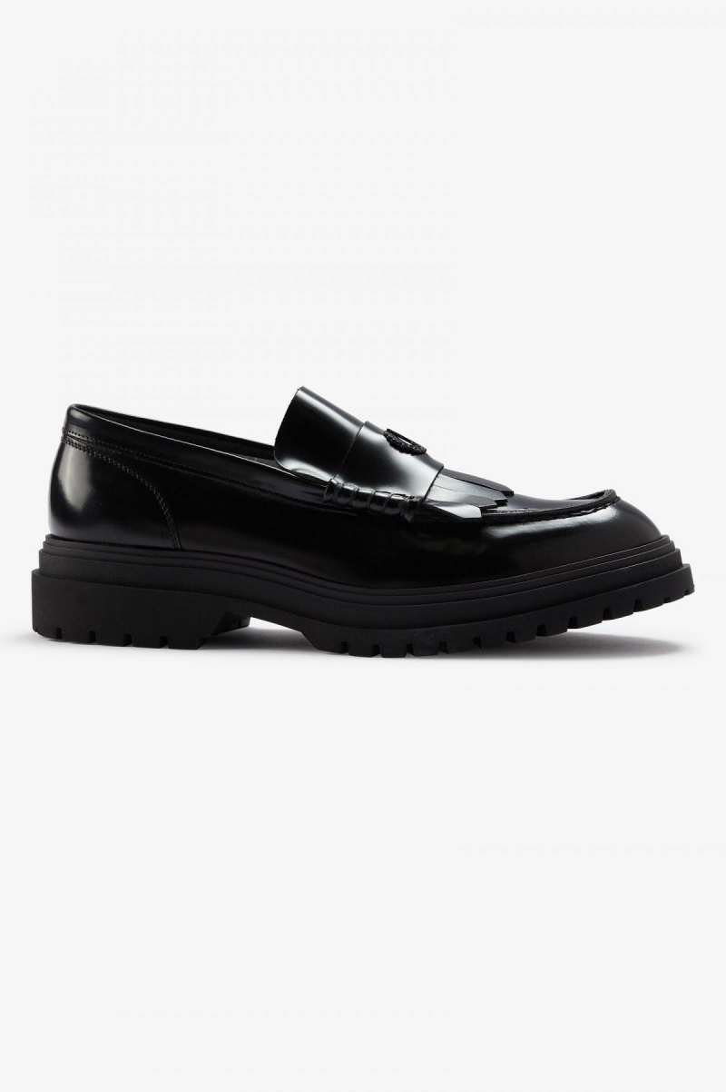 Fred Perry Loafer Sko Dame Svarte | NOEAH36979