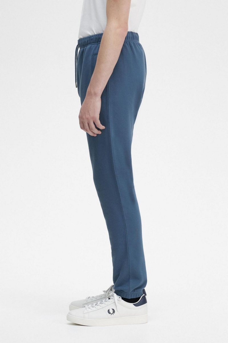 Fred Perry Loopback Sweatpants Bukser Herre Blå | ANODF92080