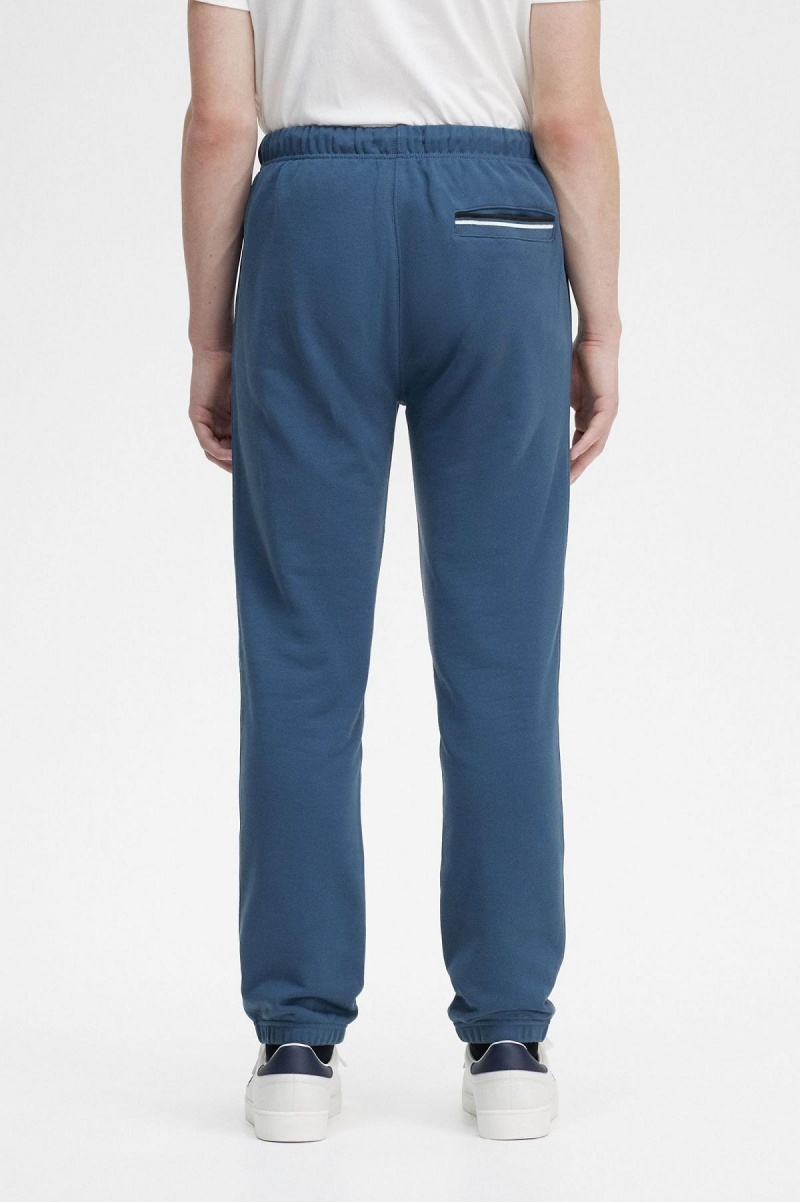 Fred Perry Loopback Sweatpants Bukser Herre Blå | ANODF92080