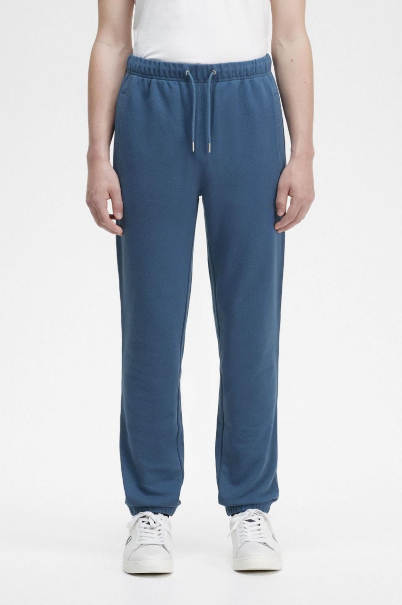 Fred Perry Loopback Sweatpants Bukser Herre Blå | ANODF92080