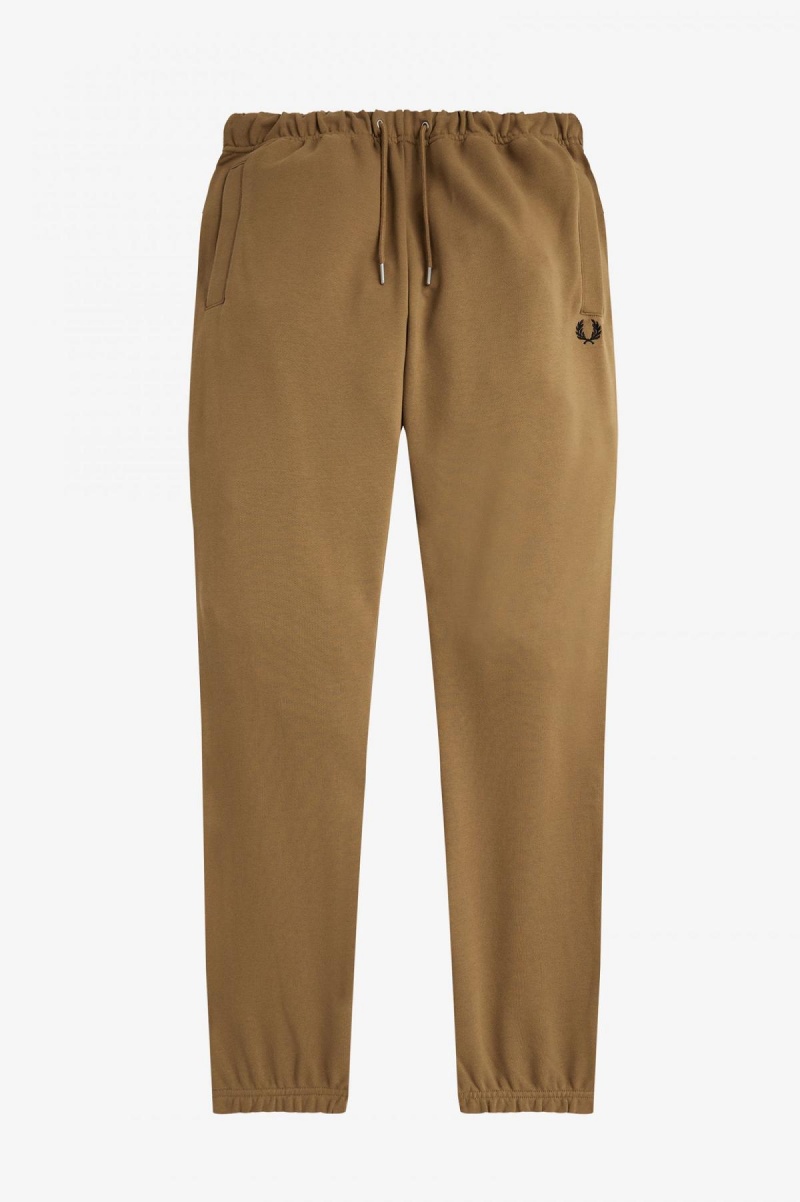 Fred Perry Loopback Sweatpants Bukser Herre Shaded Stone / Burnt Tobacco | PNOQX73621