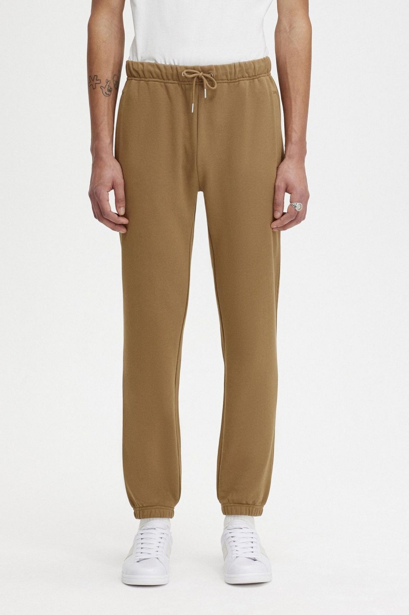 Fred Perry Loopback Sweatpants Bukser Herre Shaded Stone / Burnt Tobacco | PNOQX73621