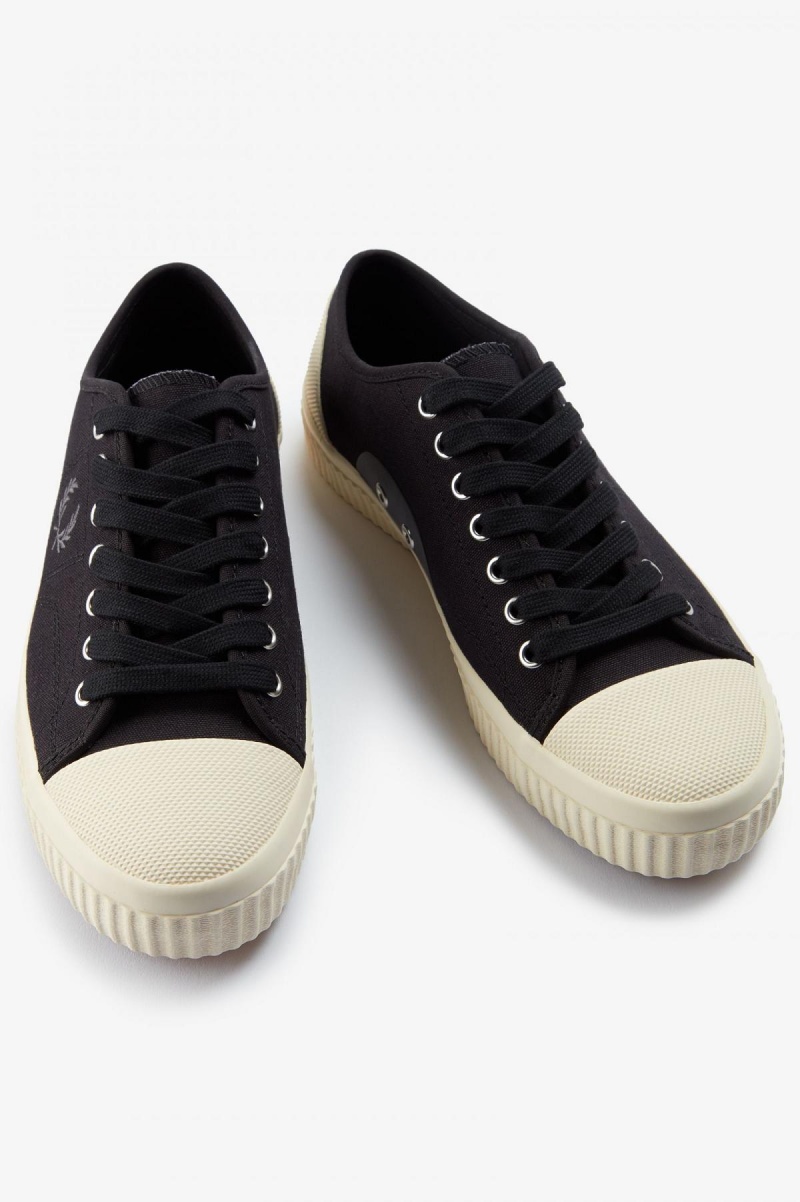 Fred Perry Low Hughes Sko Dame Svarte | MNOHR17152