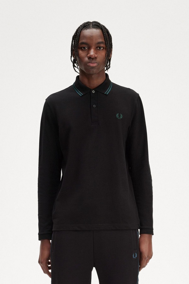 Fred Perry M1212 Fred Perry Shirt Herre Svarte Blå Blå | LNOTR78364