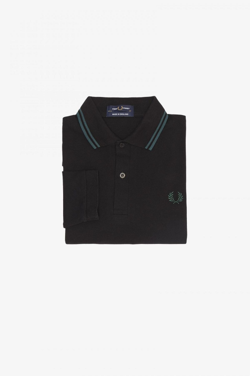 Fred Perry M1212 Fred Perry Shirt Herre Svarte Blå Blå | LNOTR78364